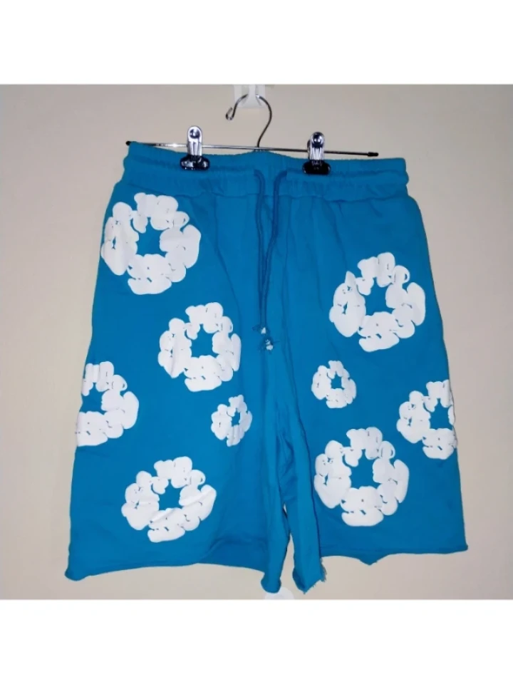 Denim Tears Cotton Wreath Shorts Blue
