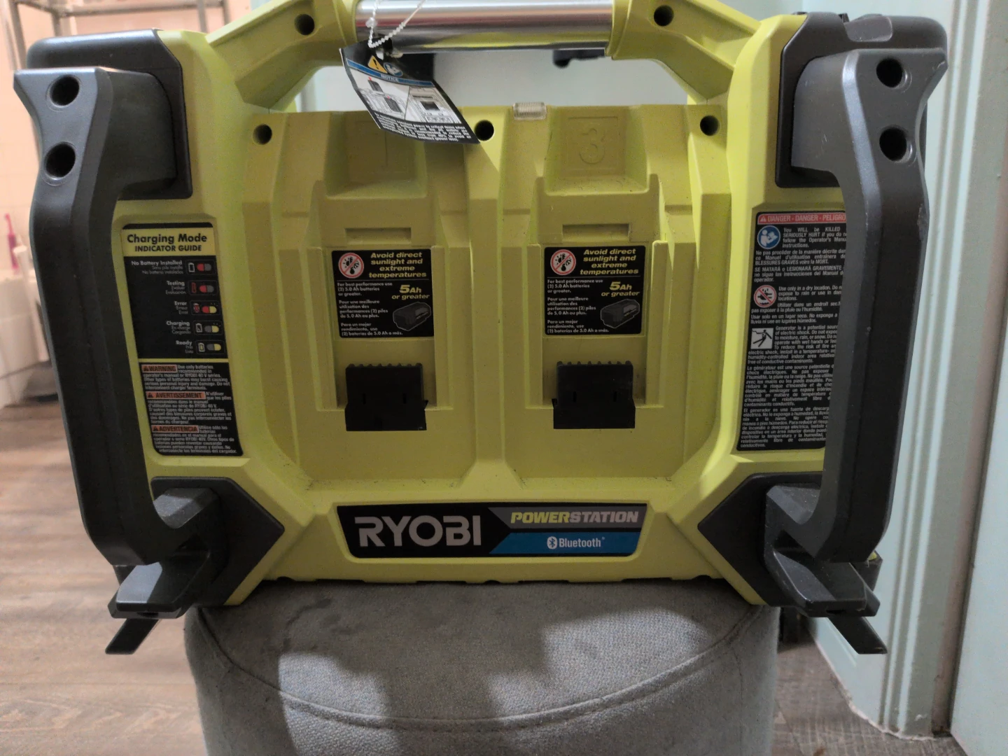 Ryobi 40V Power Source Inverter  w two  40v  lithium batteries - photo 2
