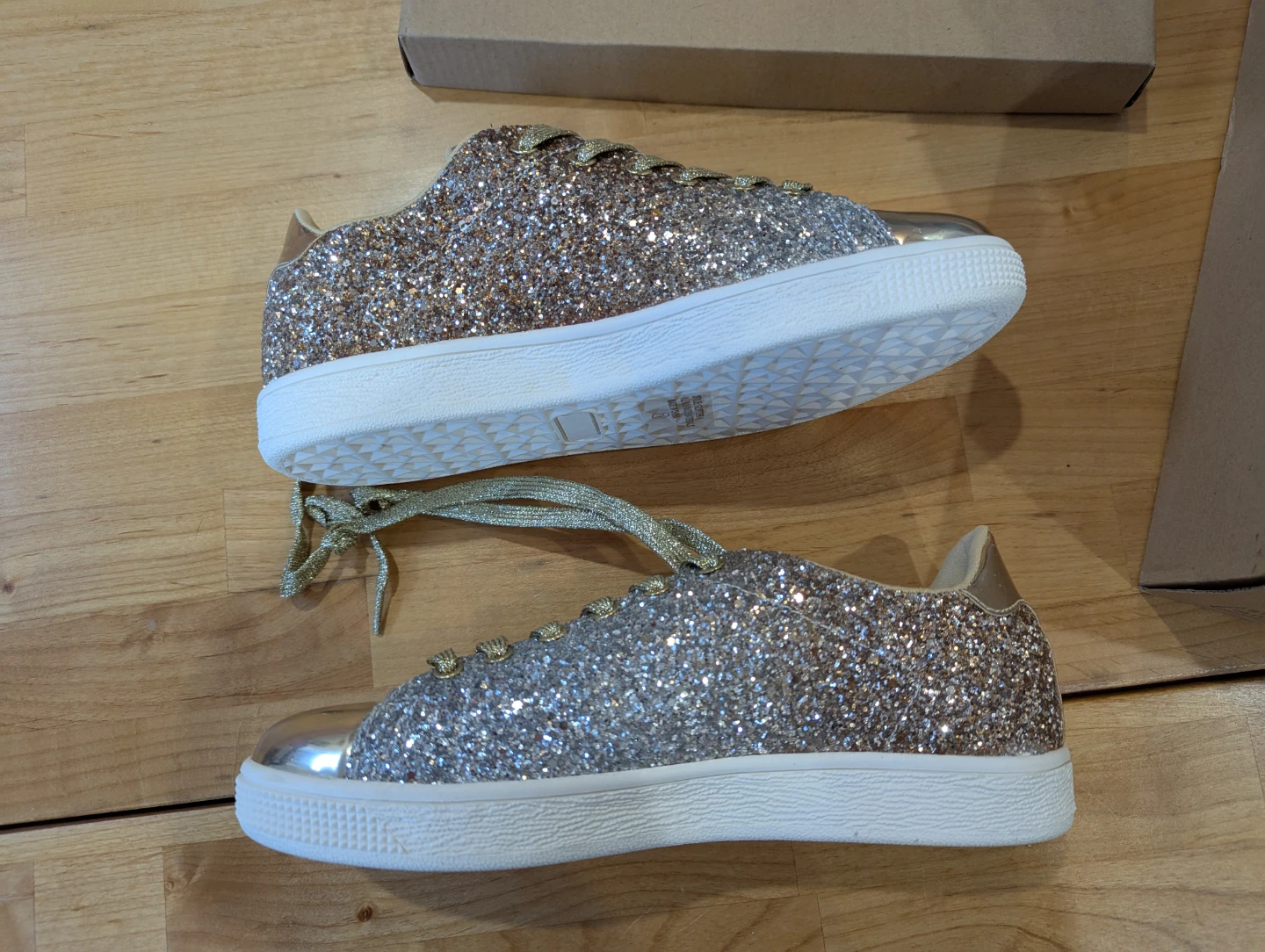 Gold Glitter Sneakers - photo 4