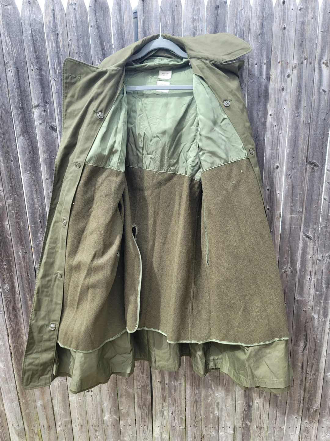 Vintage Military Man's Overcoat, Size Medium-Short - photo 2
