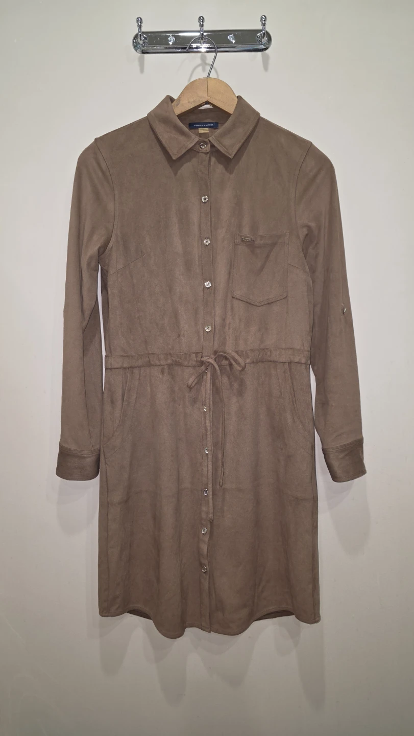 Tommy Hilfiger Brown Faux Suede Shirt Dress - photo 2