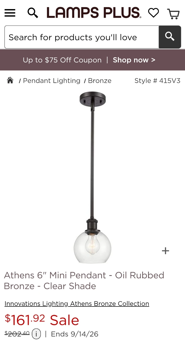 Innovations Lighting Athens 6" Mini Pendant - photo 4