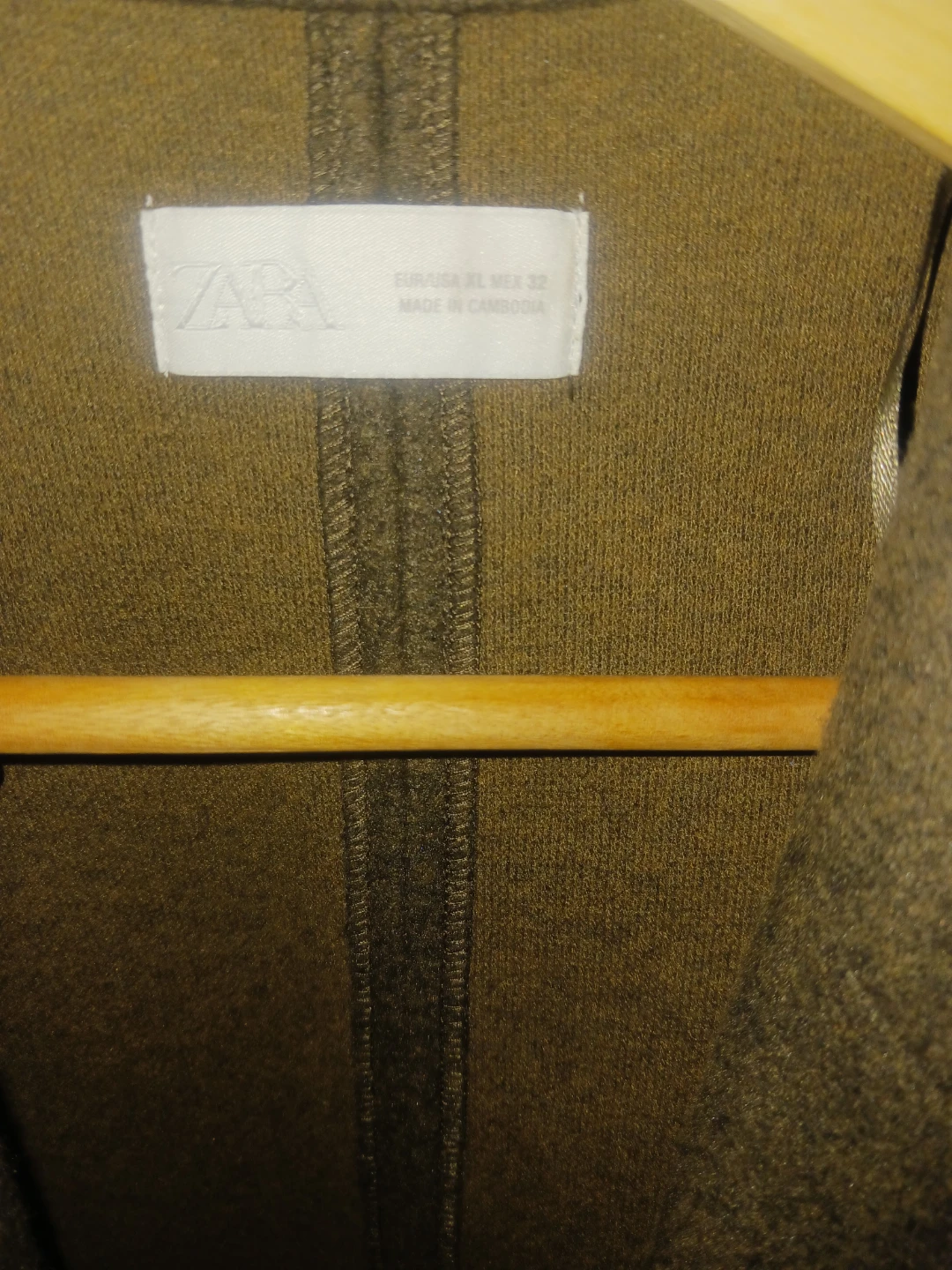 🏈 Zara Olive Green Coat Size XL - photo 4