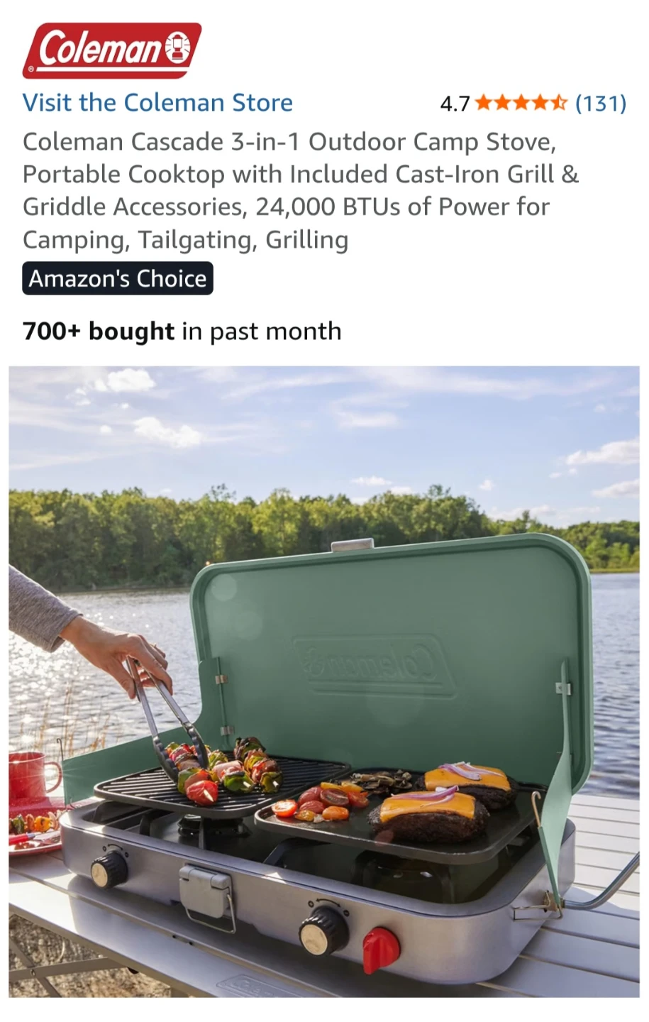 2-burner griddle and grill combo - photo 3