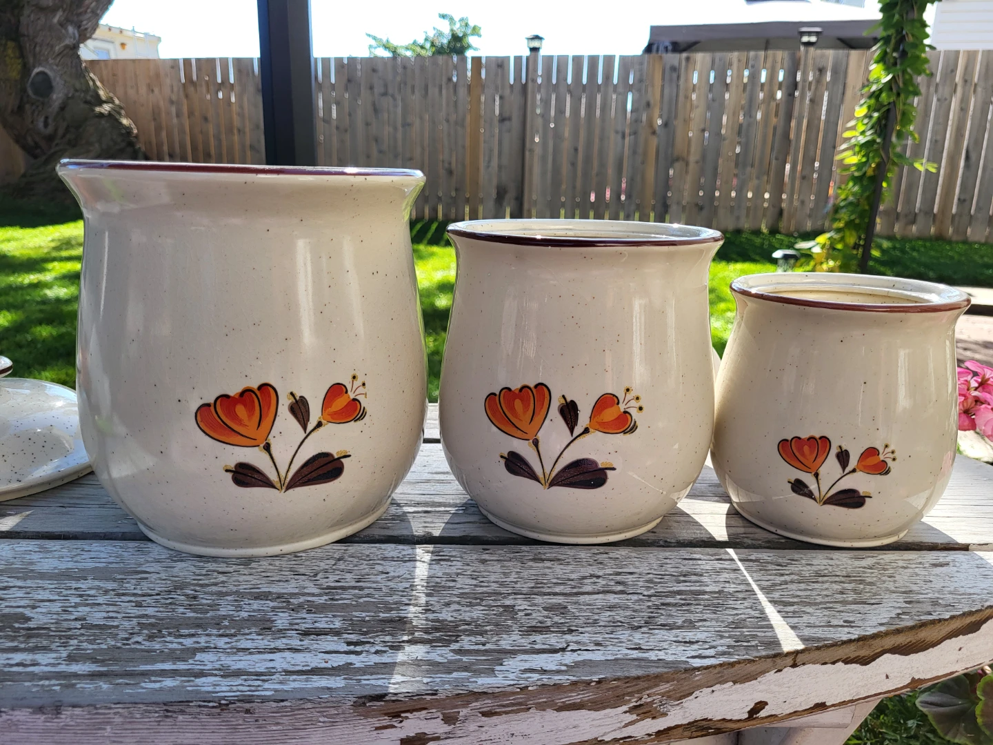 3-Piece Valencia Poppy Canister Set - Vintage 🏈 - photo 5