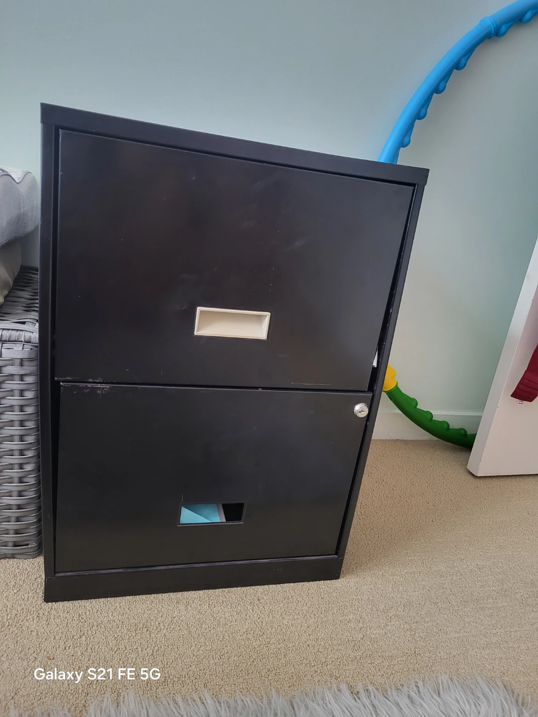 Black 2-Drawer Filing Cabinet