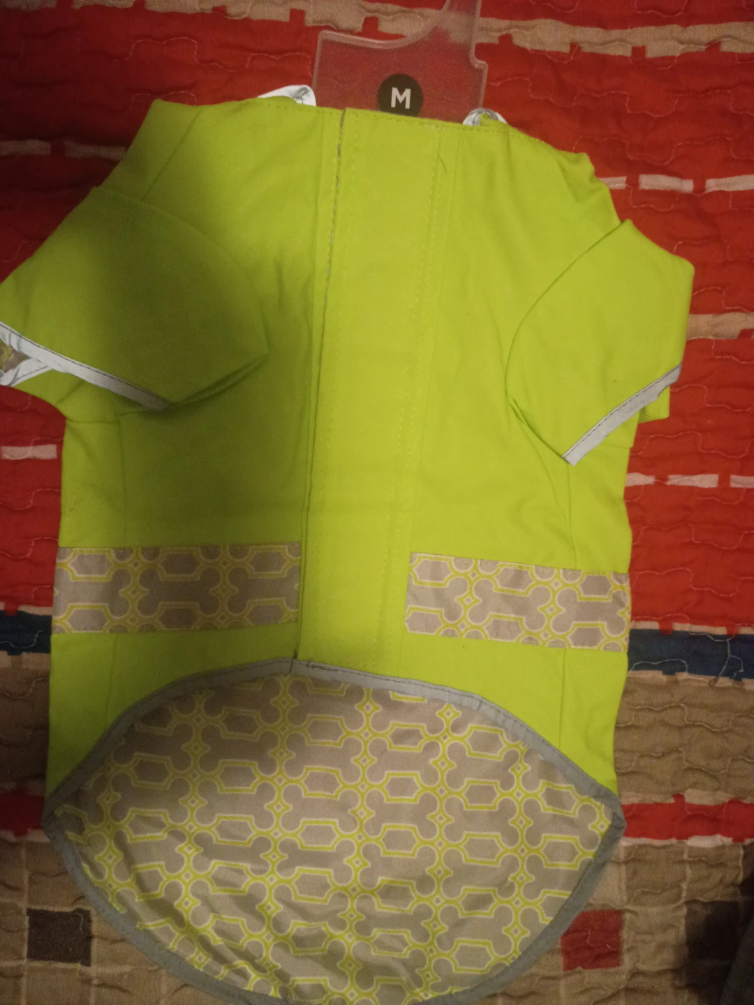 Neon Green Pet Hoodie Size M rain coat