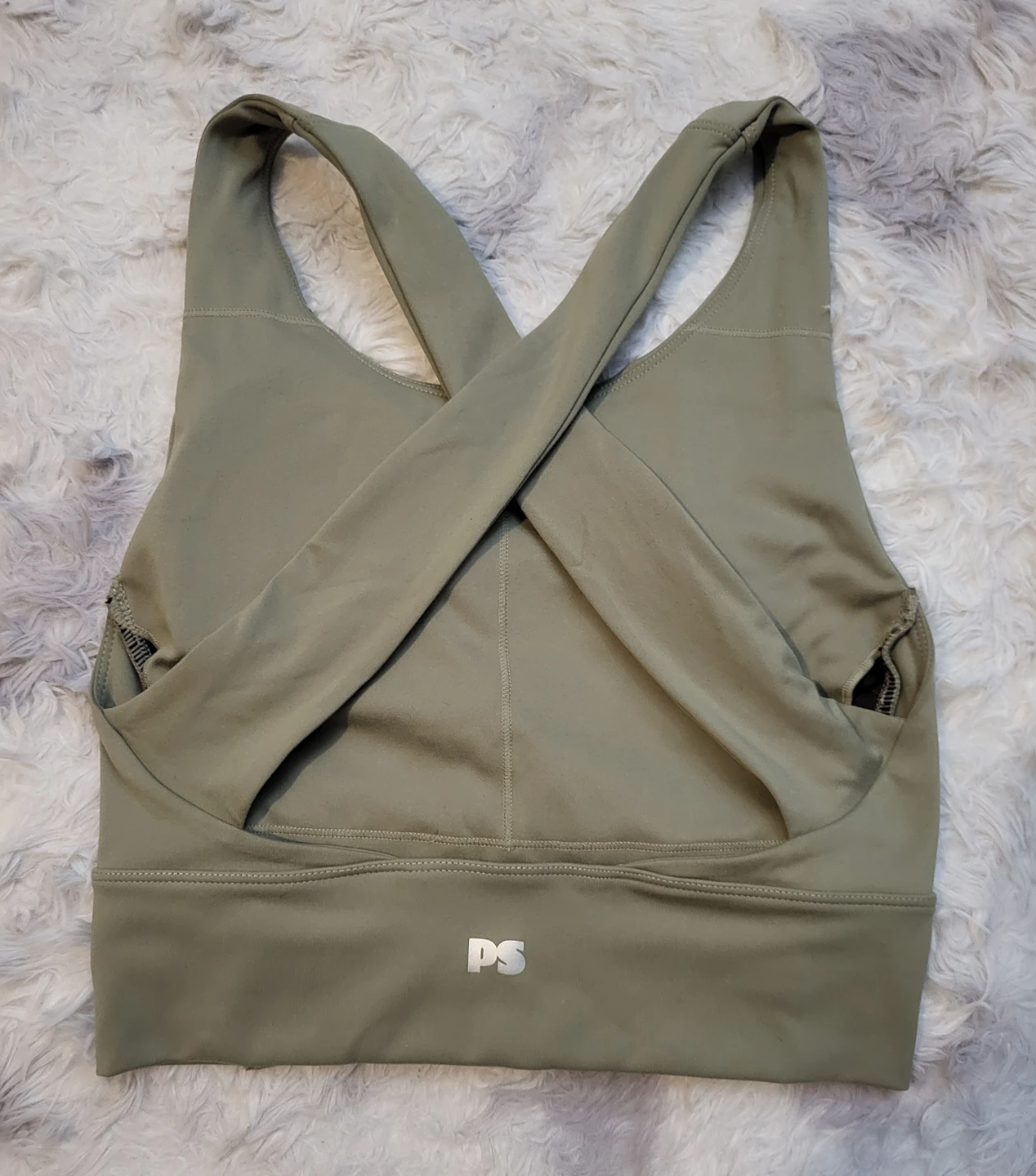 New POPSUGAR Long Line Sports Bra Olive Green - Size S - photo 3