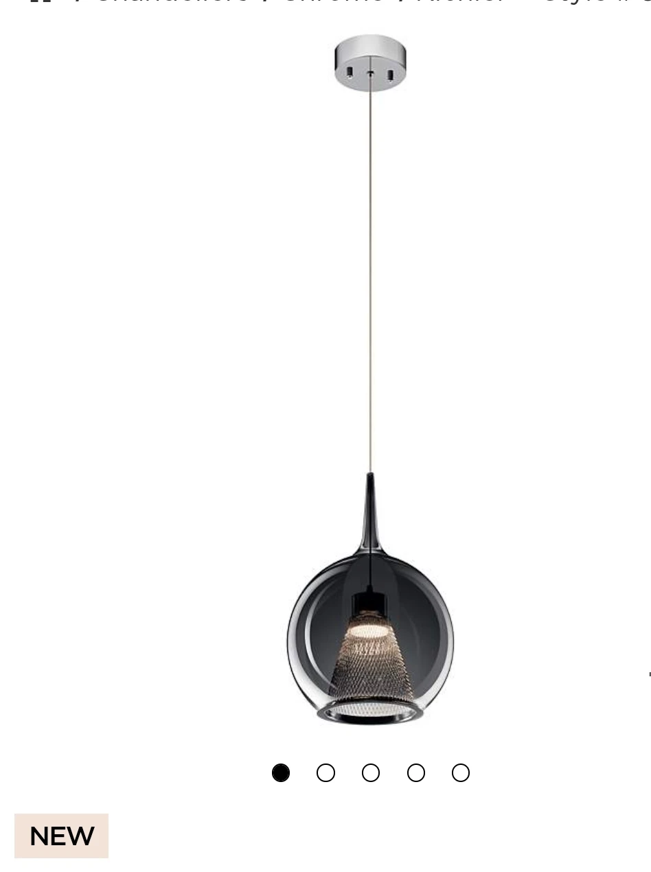 Kichler Zin 10-Inch Chrome LED Pendant