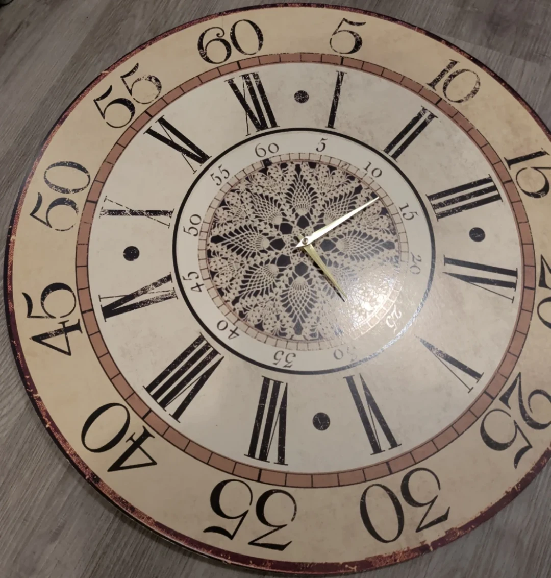 Large Round Vintage Style Wall Clock - photo 2