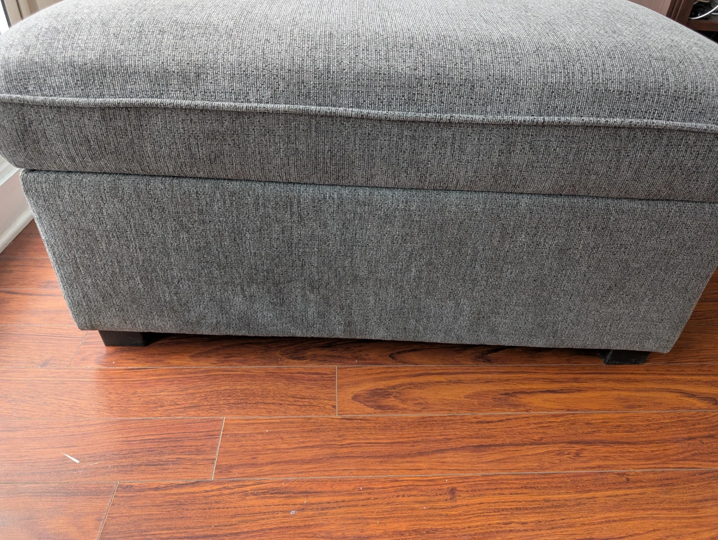Leon duffield Grey ottoman with storage, 36 inch wide