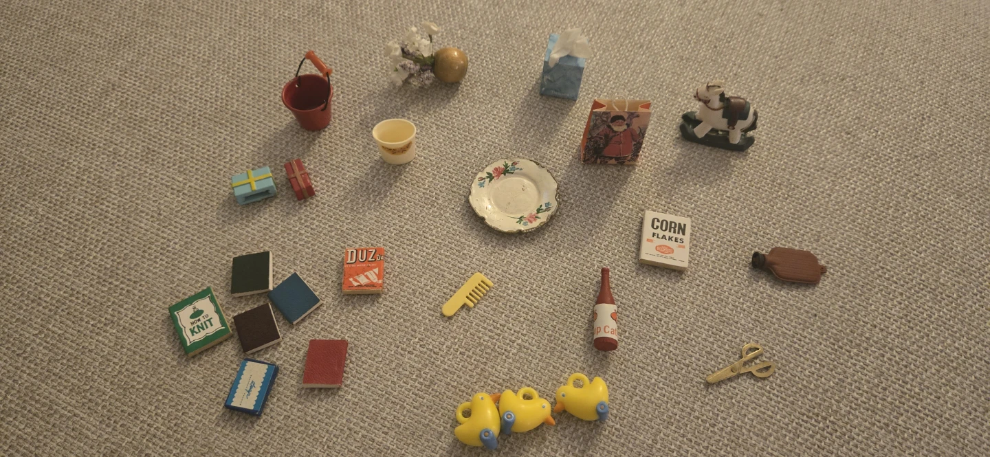 Large Collection of Miniature Dollhouse Furniture and Items - photo 2