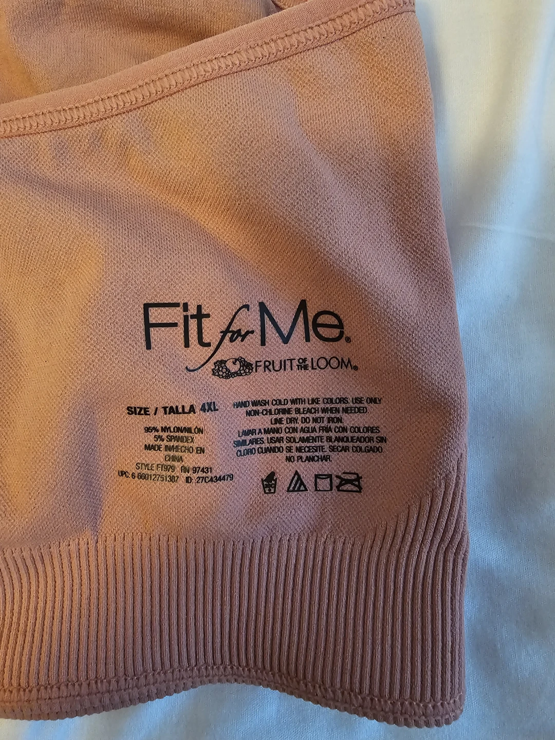 Fit for Me Fruit of the Loom Wireless Bra 44DDD Desert Dusk - photo 3