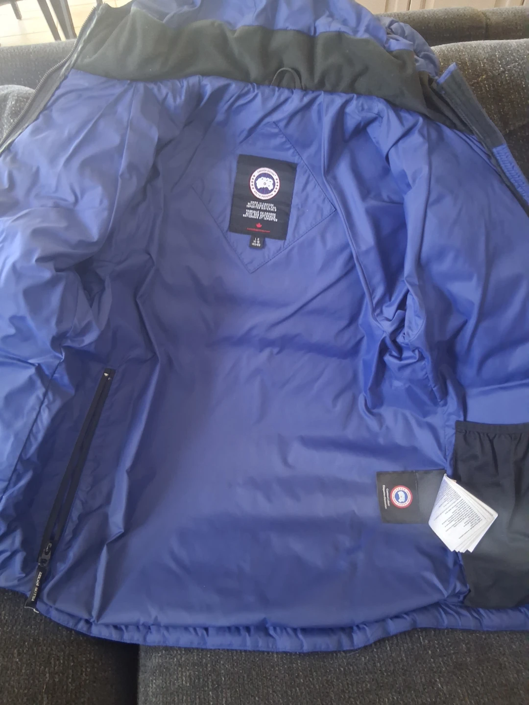 Canada Goose blue hooded puffer jacket - photo 2
