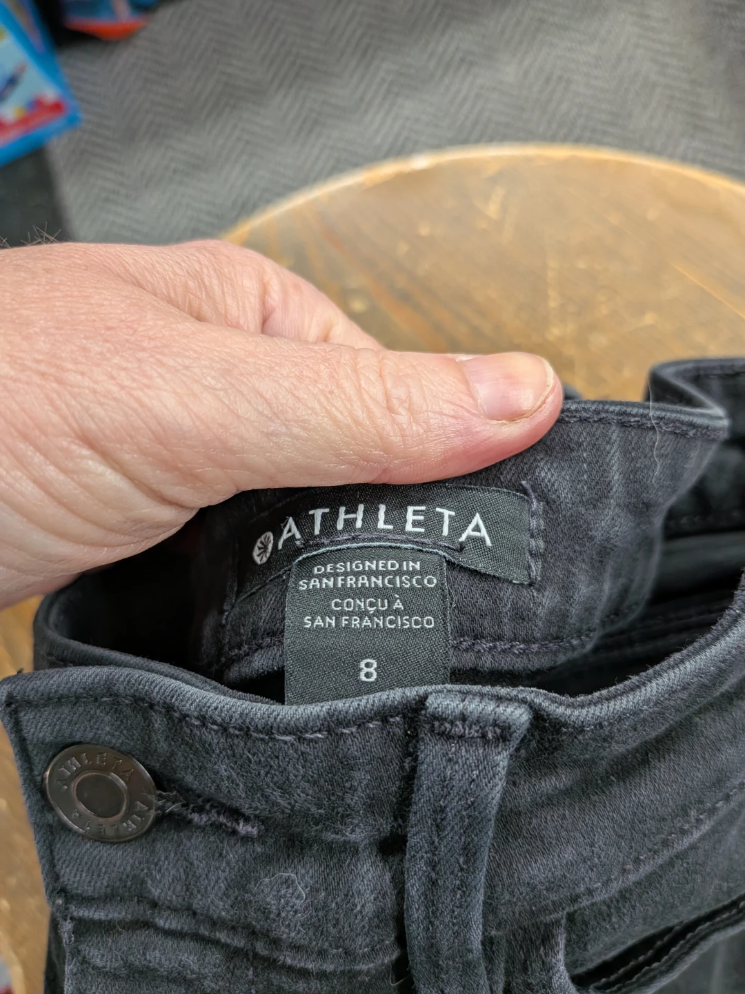 Athleta black jeans, size 8