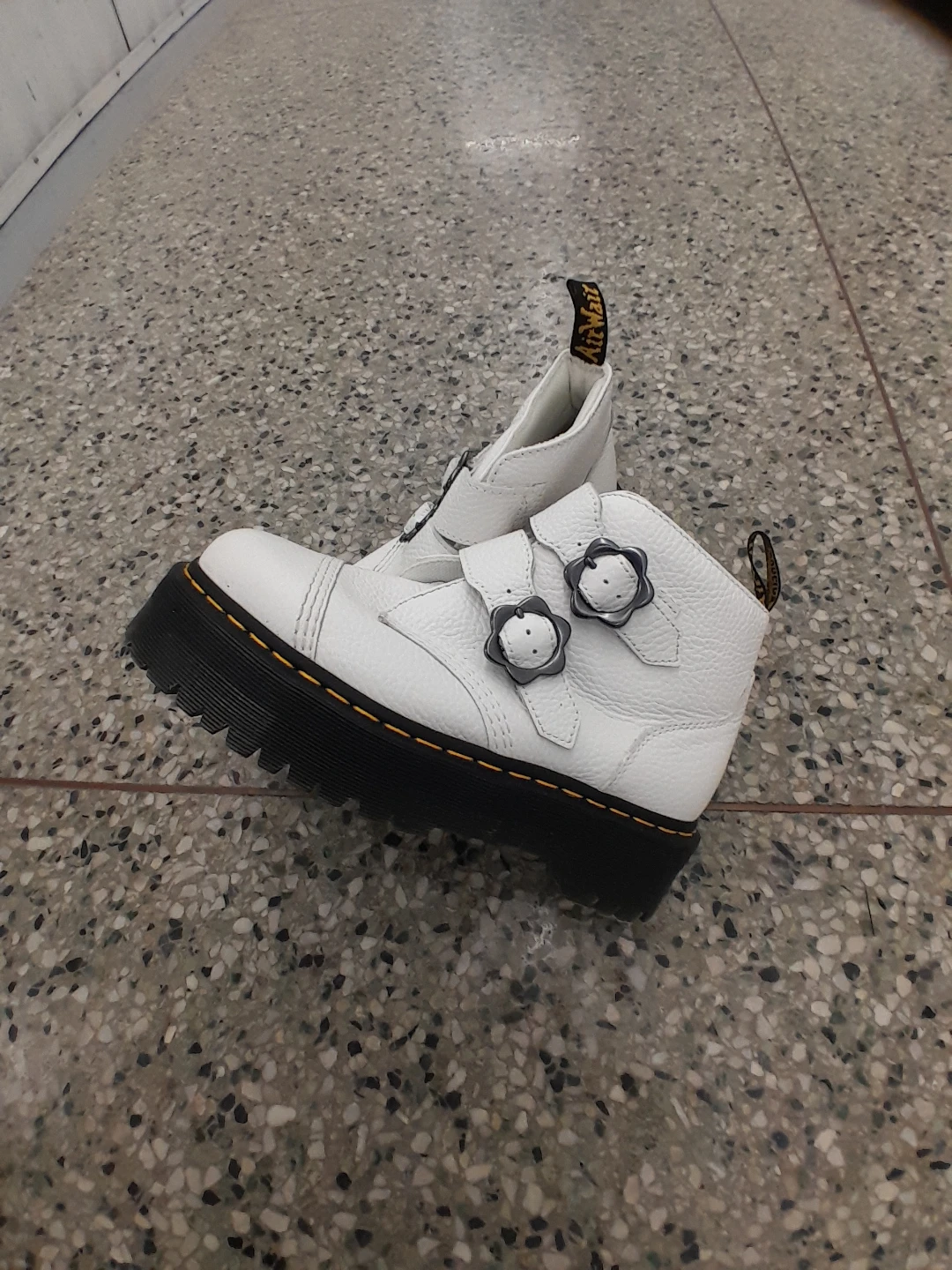 Dr. Martens White Platform Boots Women's Size 9