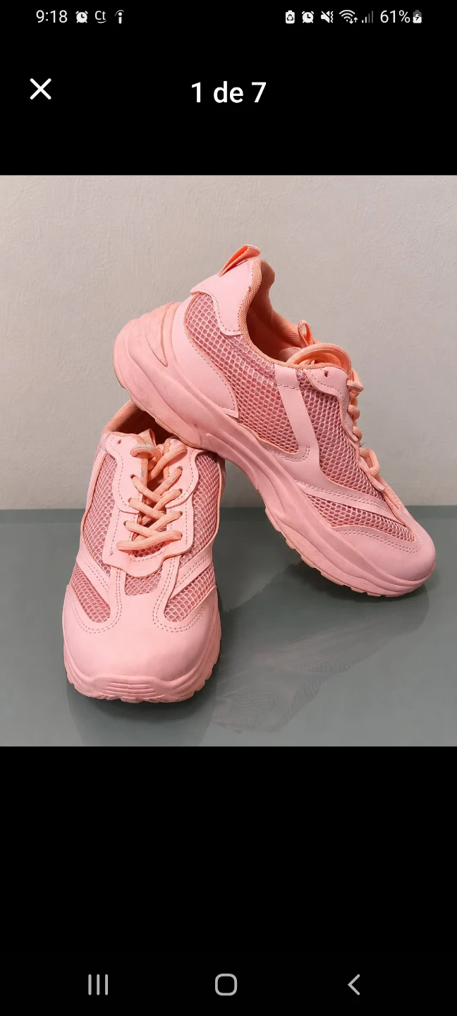 Light Pink Mesh Sneakers
