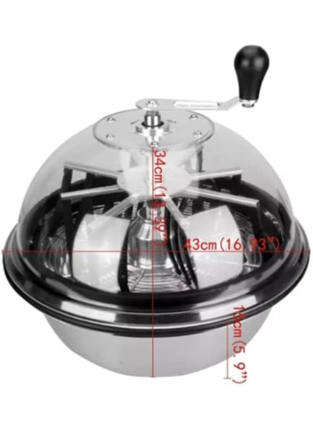16" Manual Bowl Leaf Trimmer w/ Blades & Scissors Dry/Wet Plants - photo 2