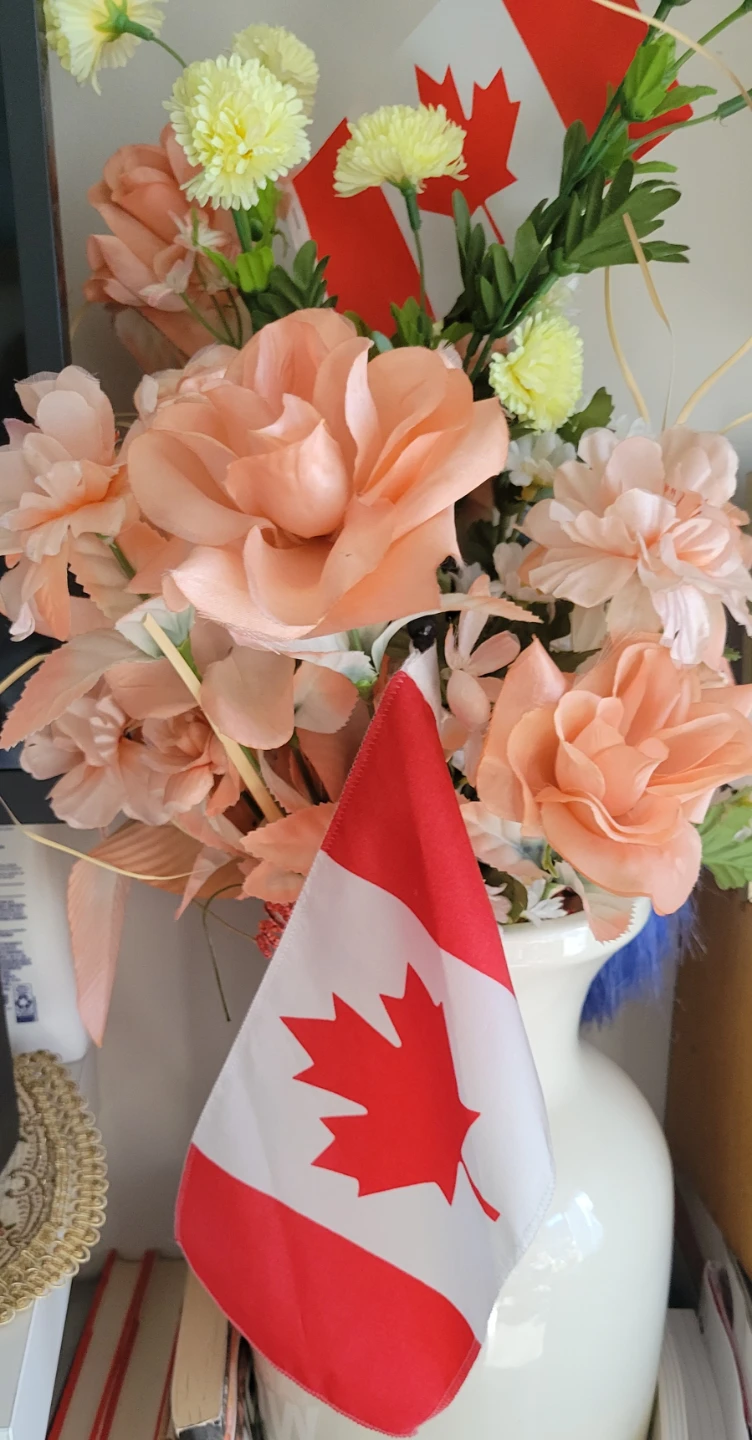 Artificial Flower Arrangement with Canadian Flag - photo 2
