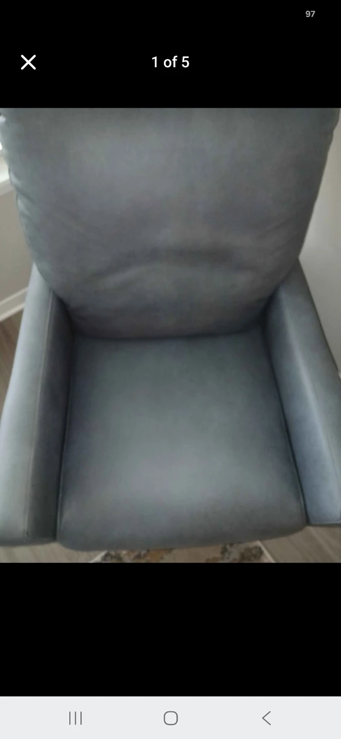 Gray Leather Recliner - photo 5