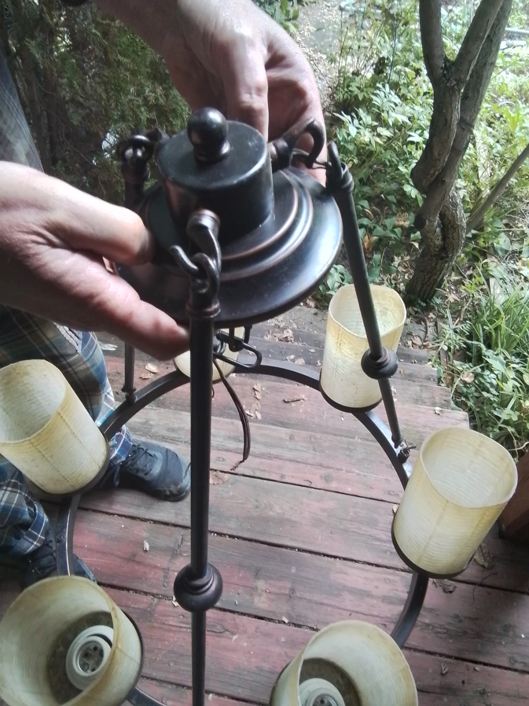 Rustic Wagon Wheel 5-Light Chandelier - photo 2
