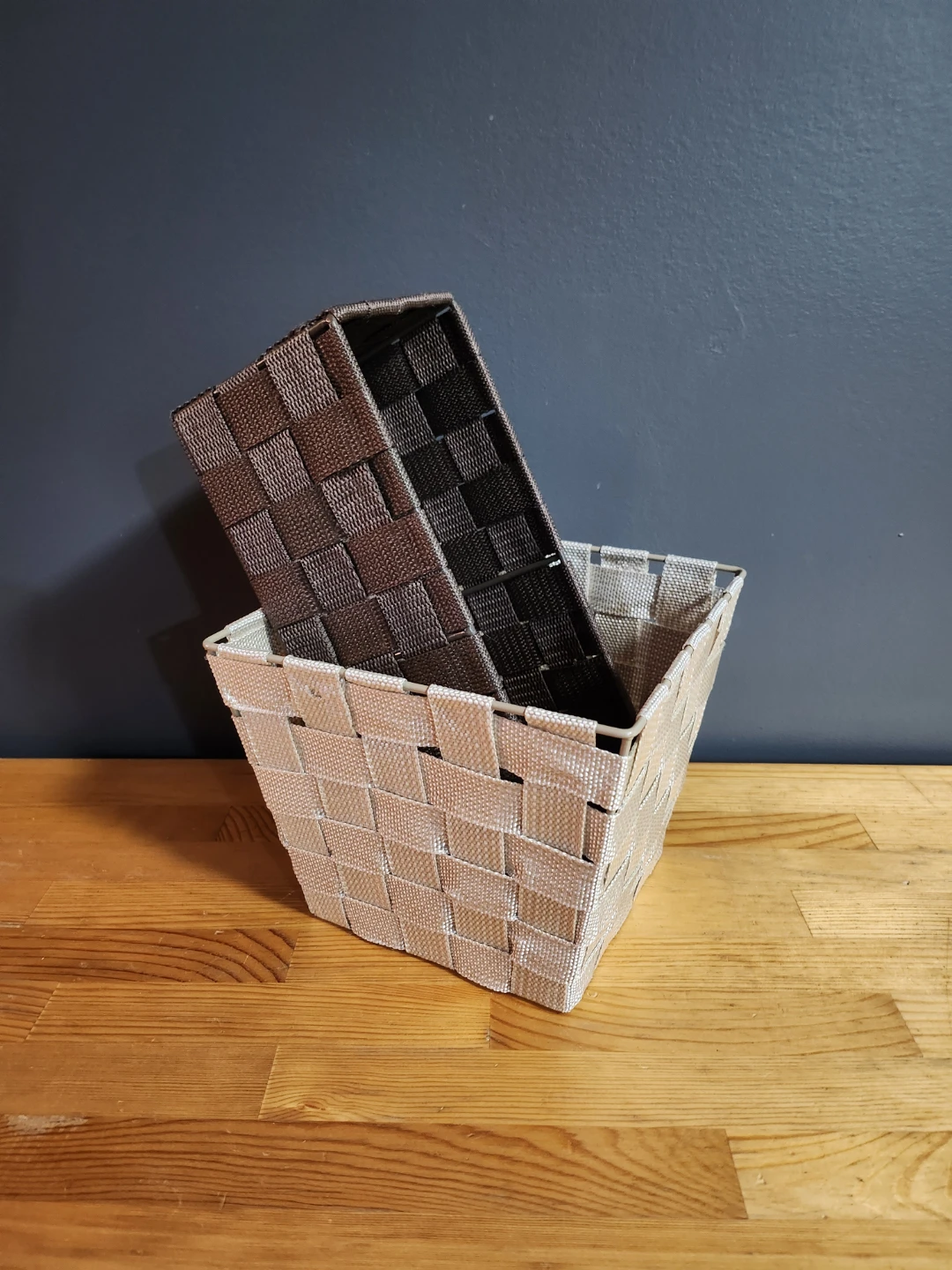 Woven Nylon Storage Baskets- (Set of 2)