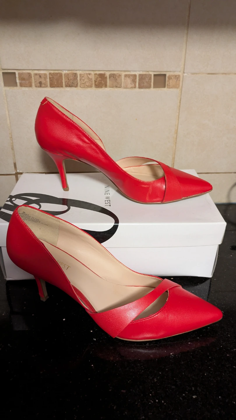 Nine West Red Pointed Heels