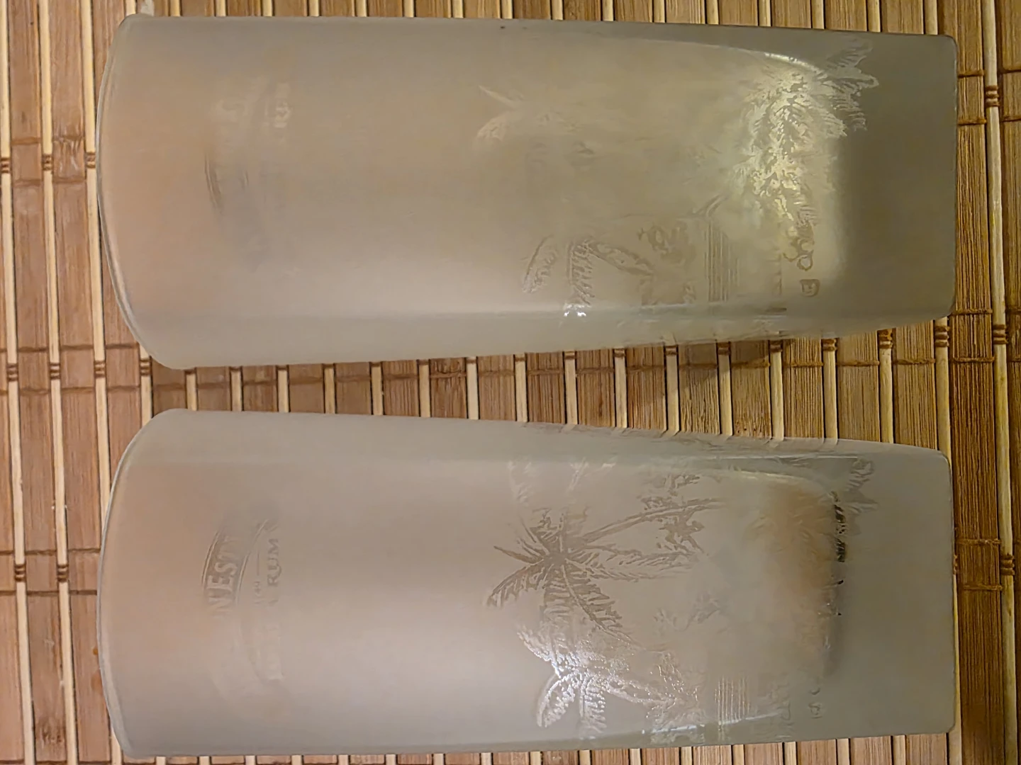 Two Appleton Estate Frosted Glasses