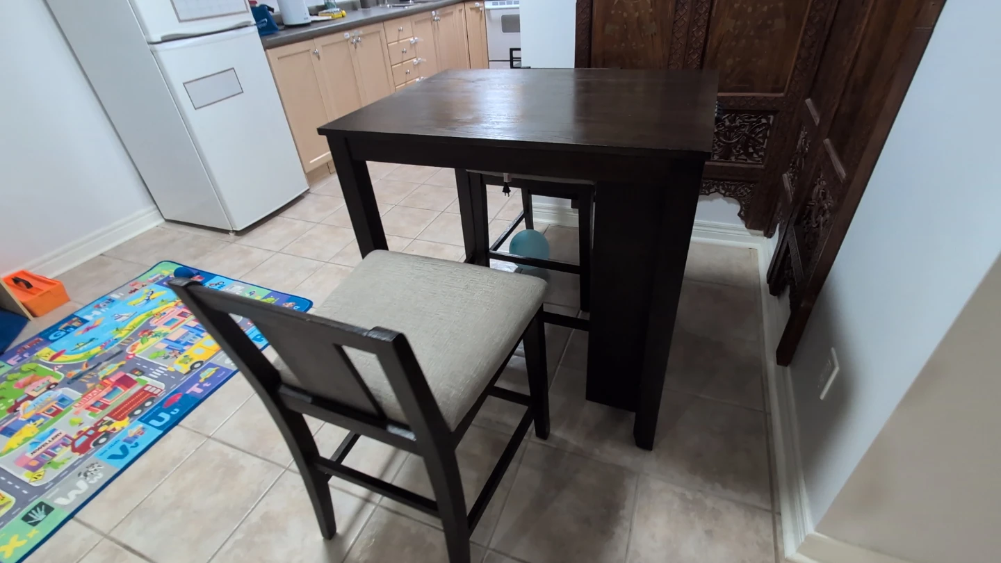 Counter Height Table Set with Two Stools - photo 3