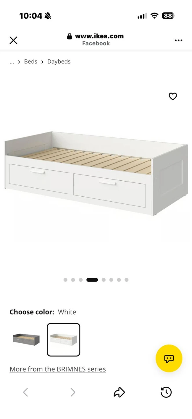 IKEA Brimnes Daybed Frame with 2 Drawers