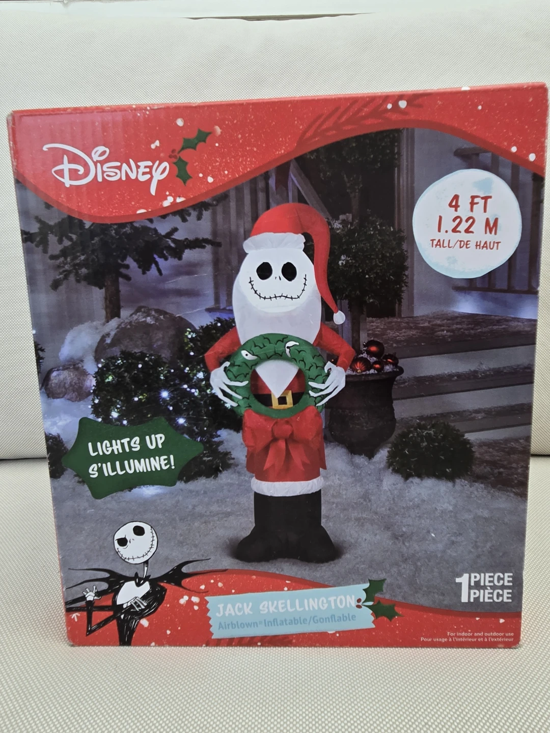 Christmas inflatable jack skeleton 4ft decoration