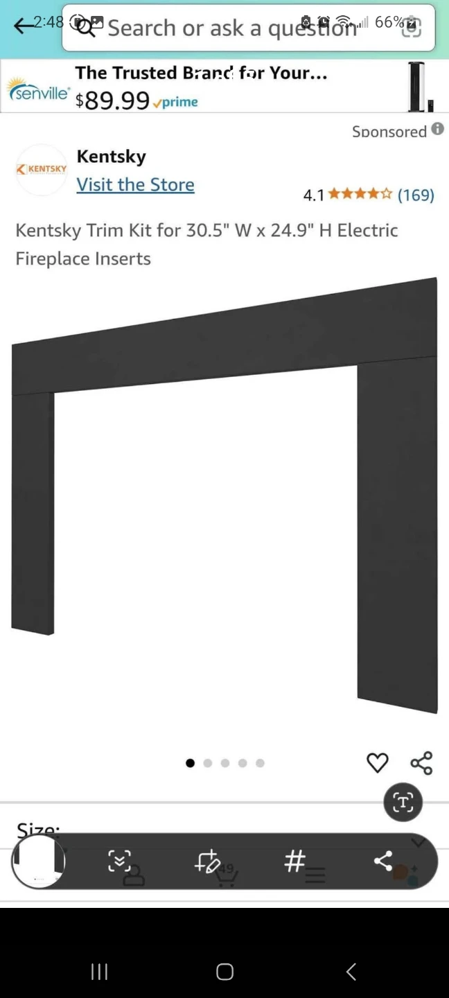 Kentsky Trim Kit for Electric Fireplace Inserts