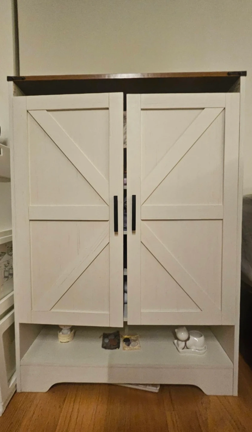 Cream White Shoe Cabinet