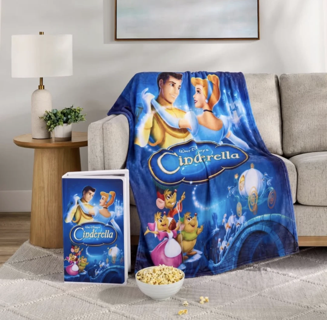 Disney Cinderella VHS Cover Throw Blanket