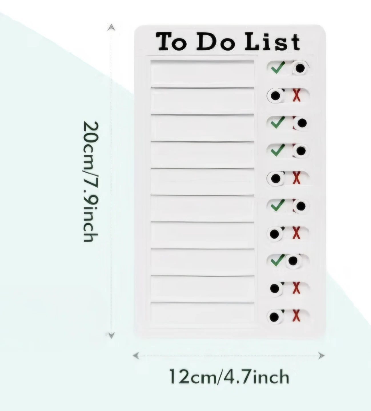 2Pcs Portable Plastic Chore Checklist To Do List 12cmx20cm - photo 5
