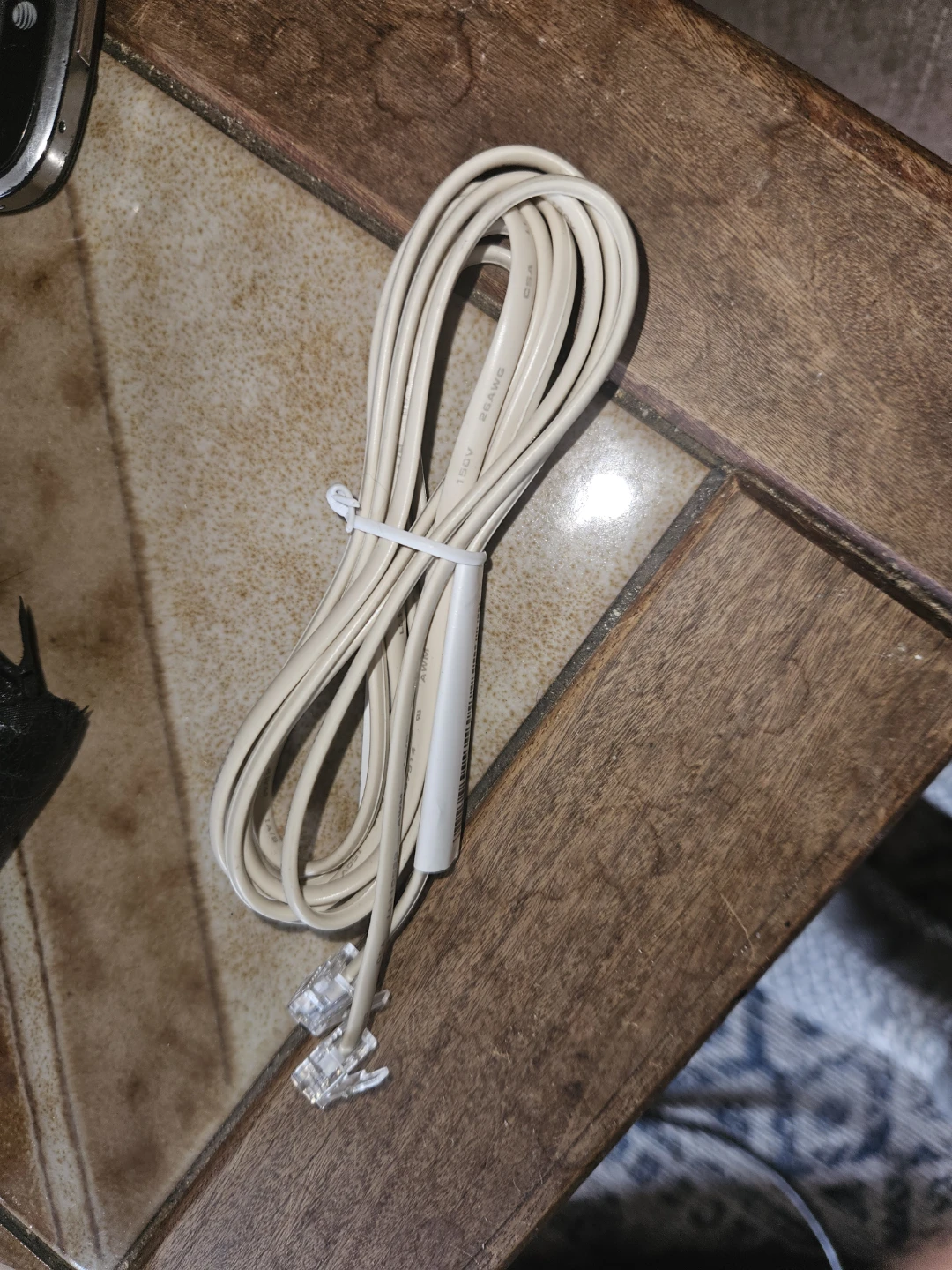 Beige Telephone Line Cord