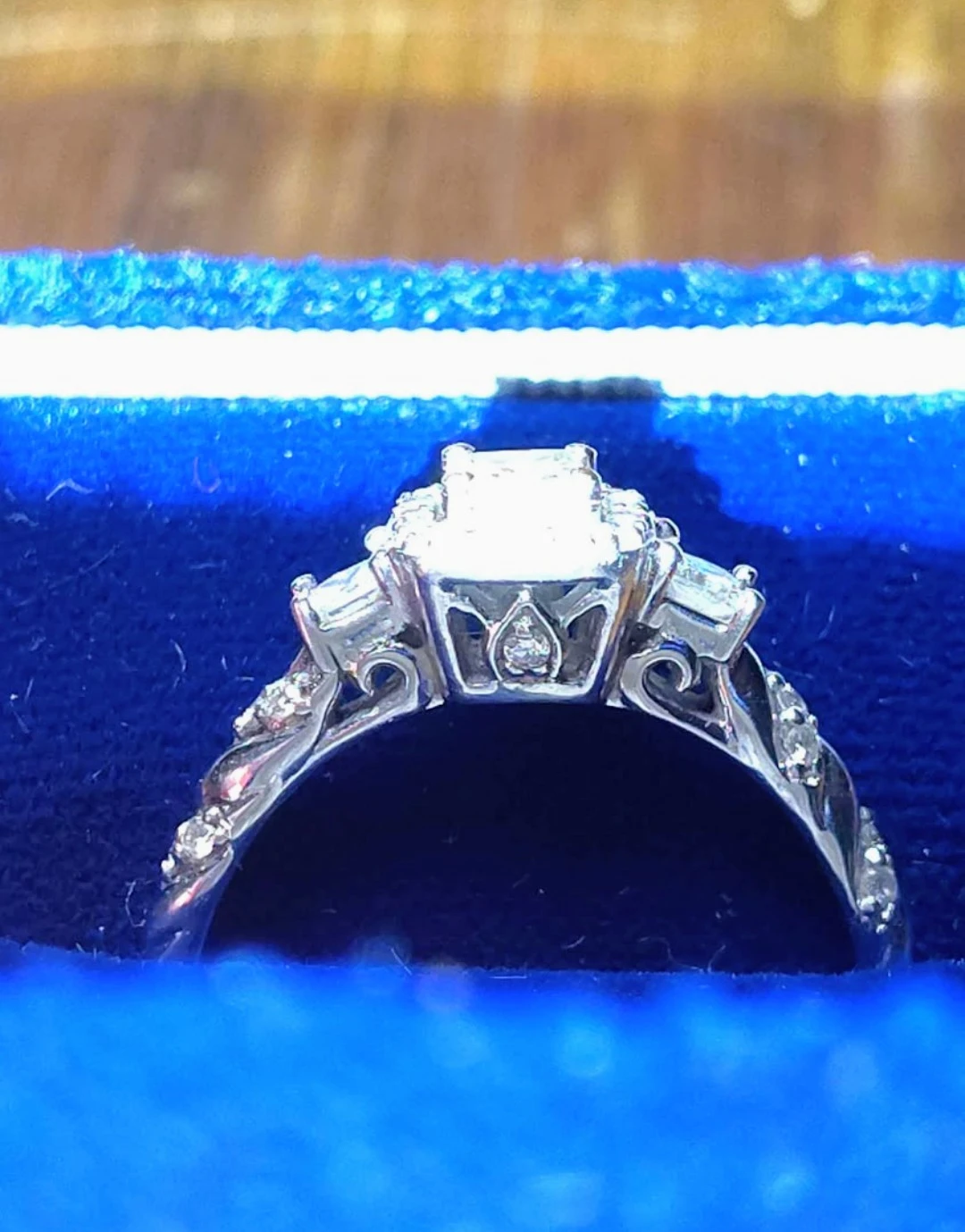 Vintage princess cut 3/4 tw diamond ring - photo 3