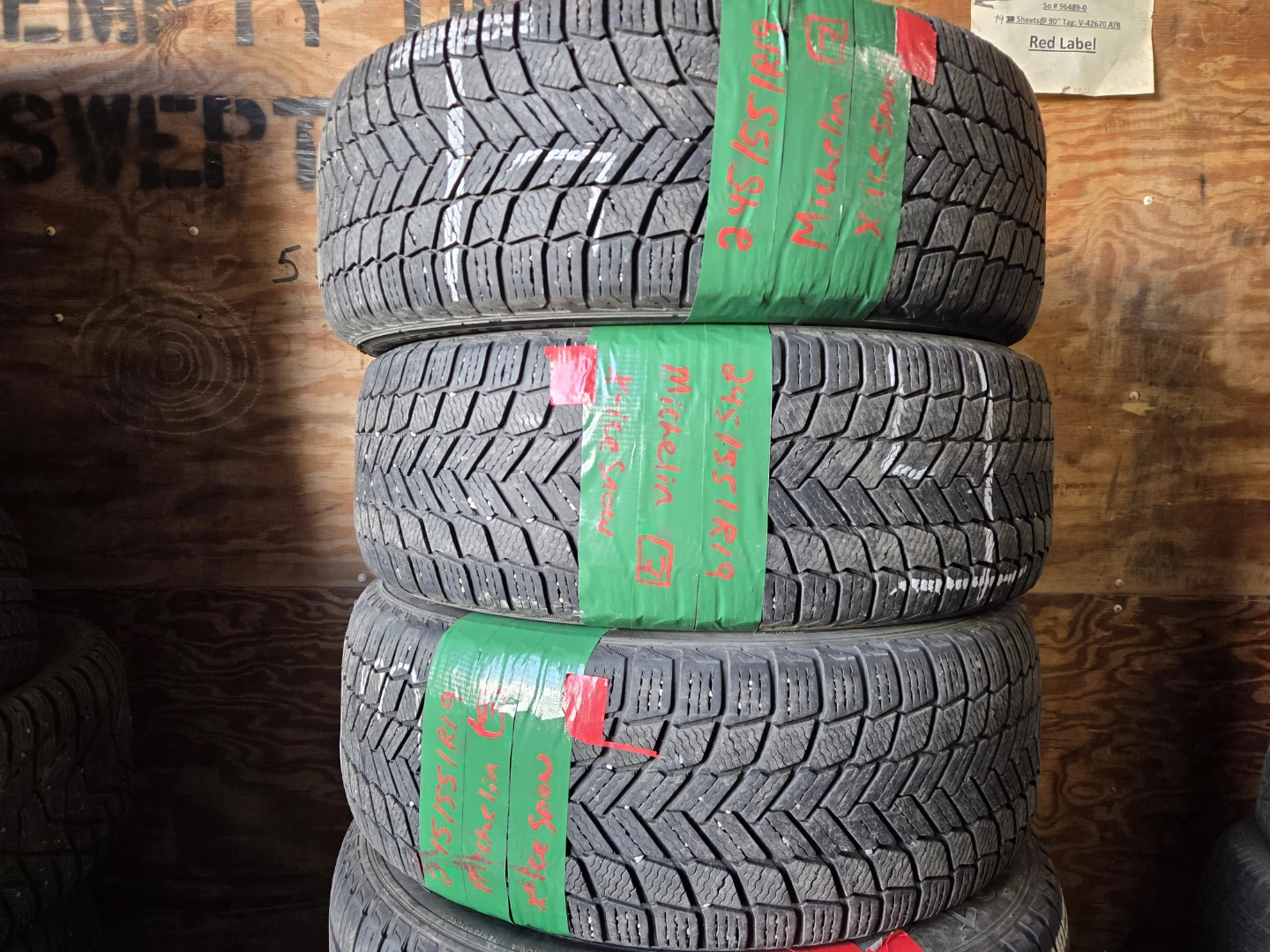 Set of 3 Michelin X-Ice Snow Tires 245/55R19