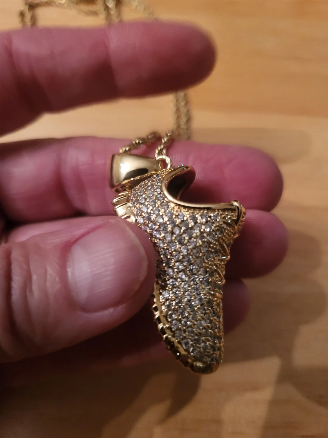 Gold Sneaker Pendant Necklace - photo 5
