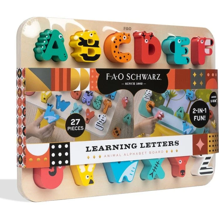 FAO Schwarz Learning Letters Animal Alphabet Board - 27 Pieces