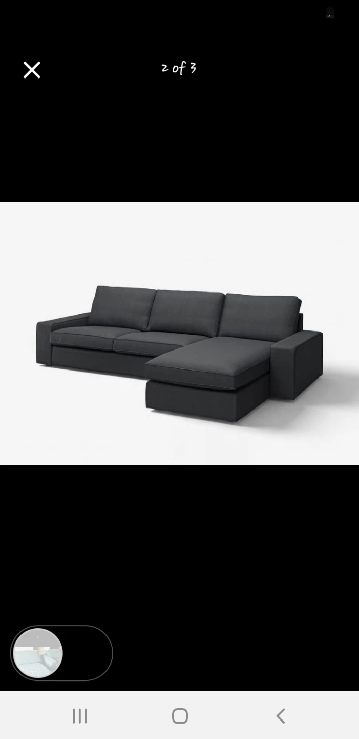 Teal Corduroy Sectional Sofa - photo 2