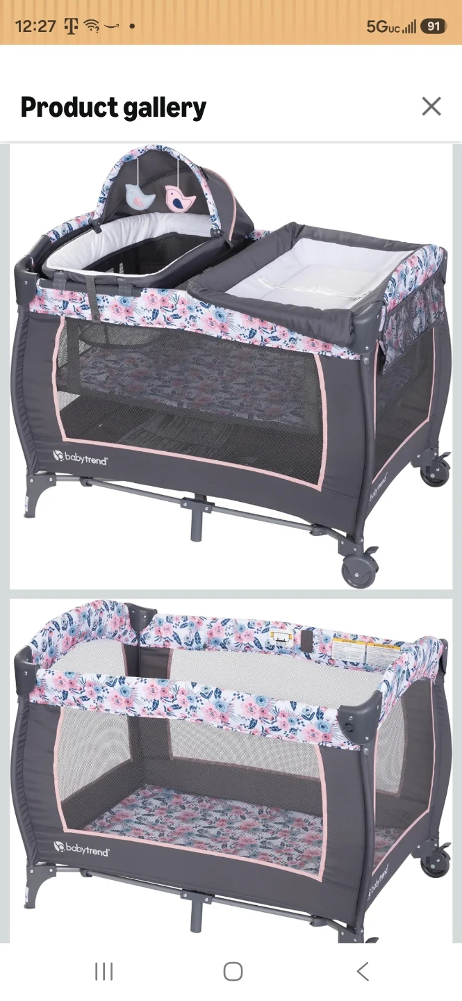 Baby Trend Playard with Bassinet and Changing Station