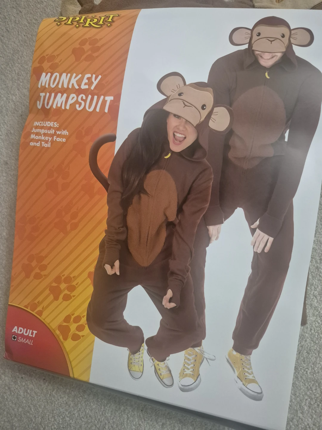 Costume, Monkey Jumpsuit - Adult Small
