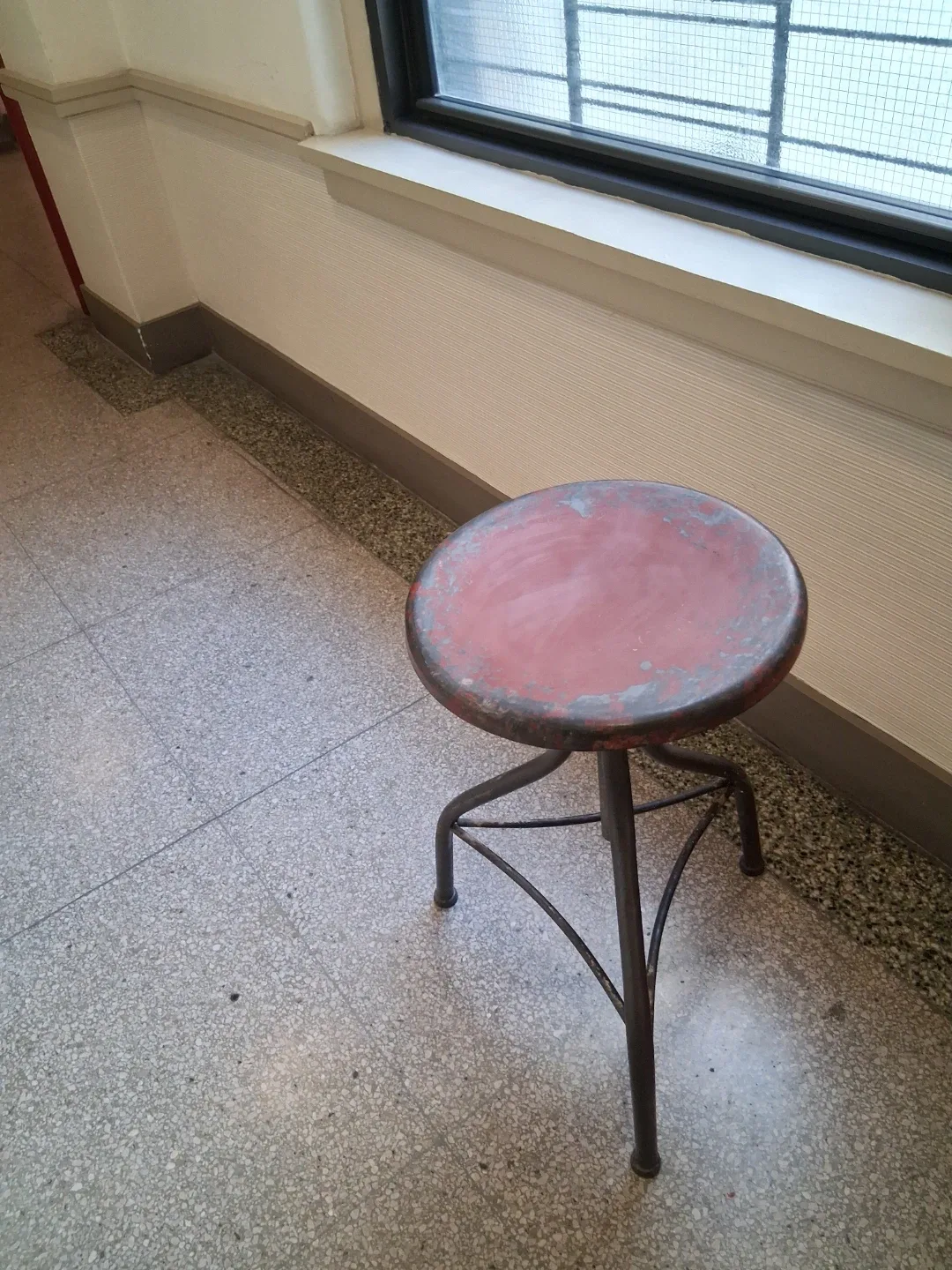 Vintage Industrial Adjustable Metal Stool