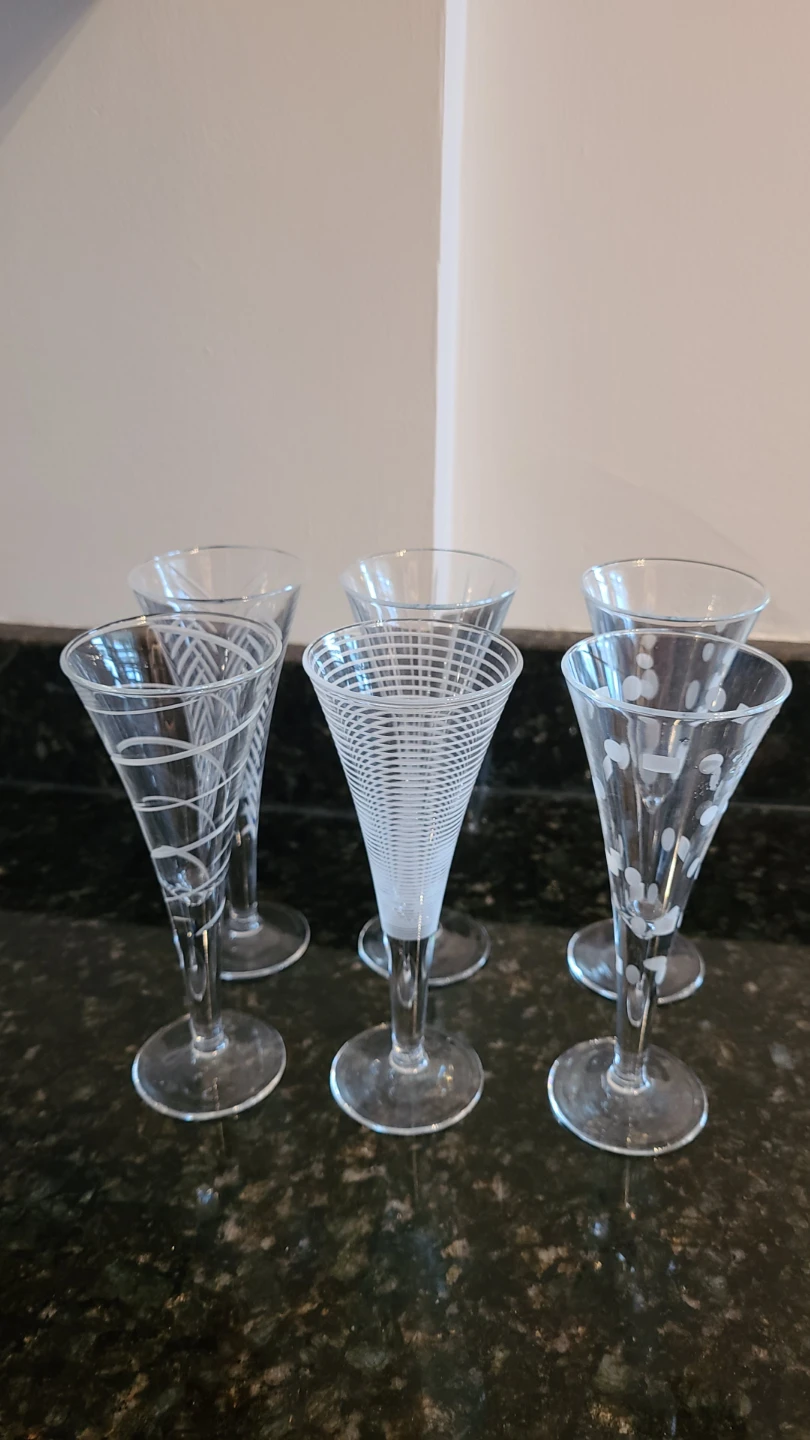 Set of 6 vintage champagne flutes - photo 4