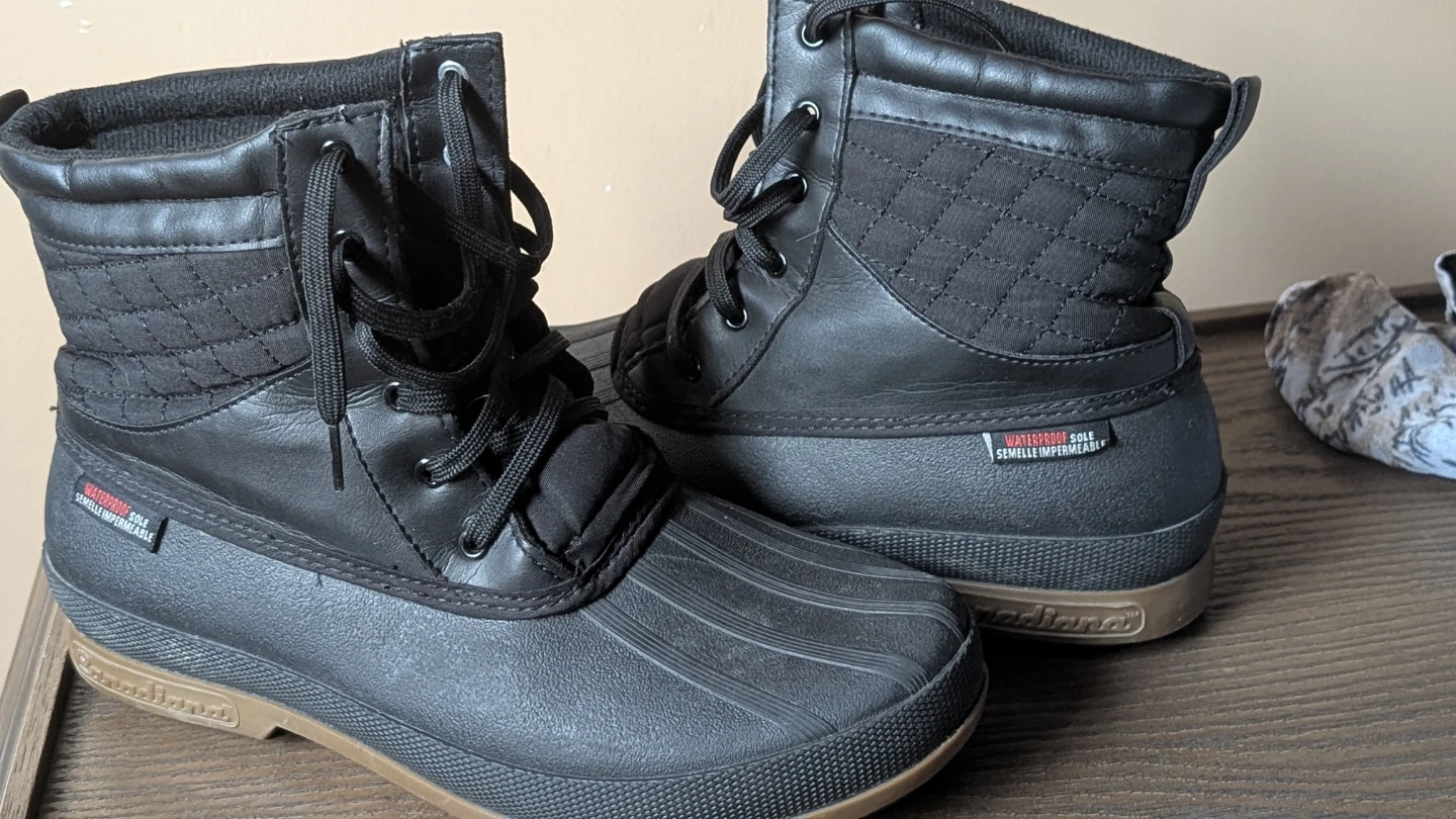 Canadiana Black Waterproof Winter Boots, size 10, $25 - photo 2