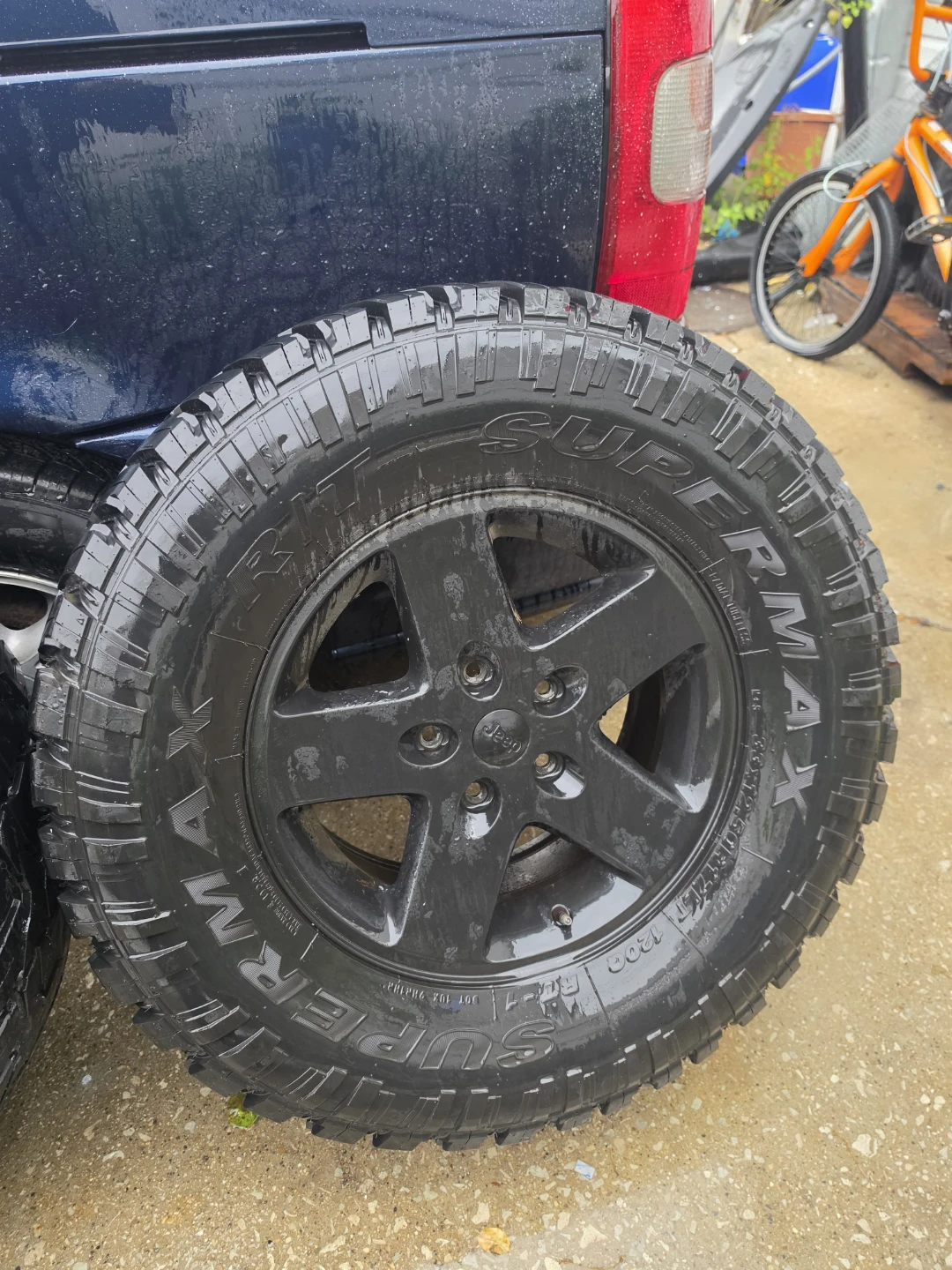 (5) 17 inch Jeep rims wheels 5x5 5x127 on 33x12.5R17 tires - photo 2