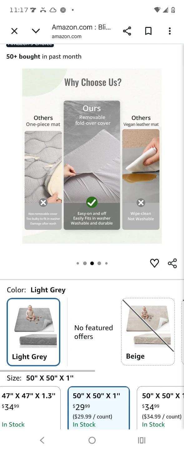 Blissful Diary Ultra Soft Baby Play Mat, 50x50 Floor Mat - photo 3