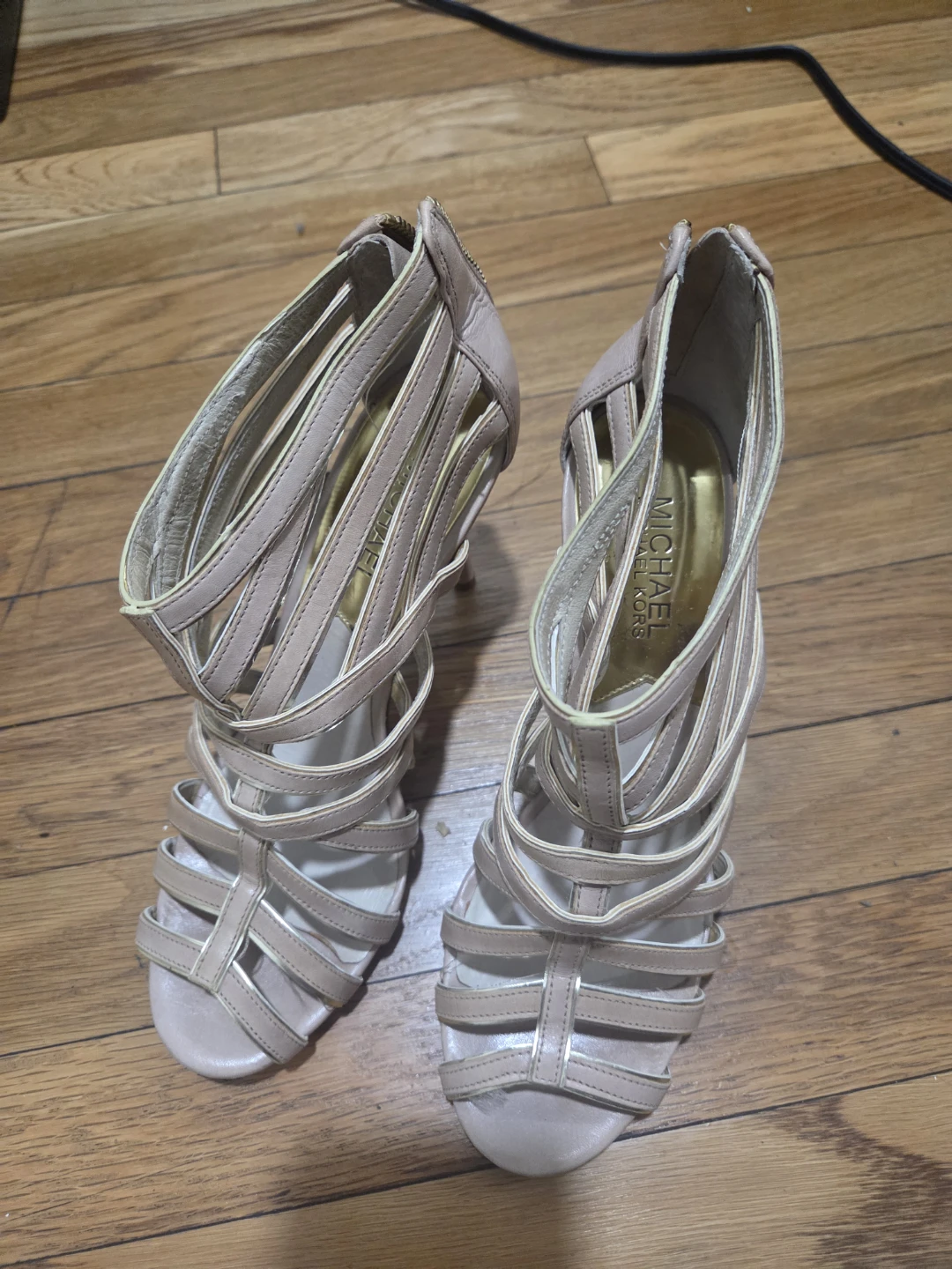 Michael Kors Beige Gladiator Heels