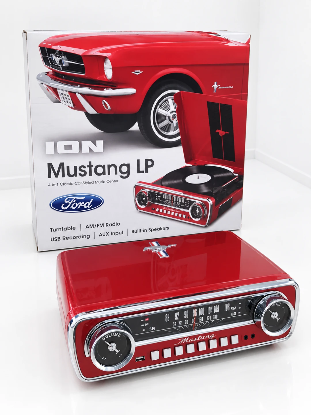 ION Mustang LP 4-in-1 Classic Car Style Music Center